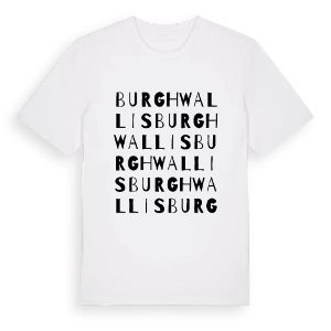 Burghwallis ordlek t-shirt – ekologisk bomull t-shirt från Pinshirt