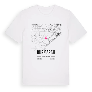 Burmarsh karta t-shirt – ekologisk bomull t-shirt från Pinshirt