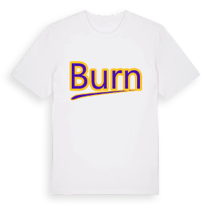 Burn baseball t-shirt – ekologisk bomull t-shirt från Pinshirt