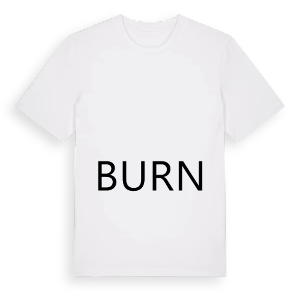 Jag älskar Burn t-shirt stort tryck – ekologisk bomull t-shirt från Pinshirt