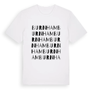 Burnham ordlek t-shirt – ekologisk bomull t-shirt från Pinshirt