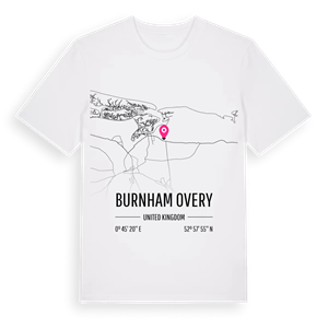 Burnham Overy karta t-shirt – ekologisk bomull t-shirt från Pinshirt