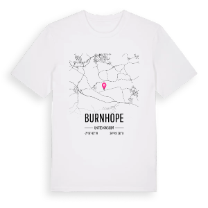 Burnhope karta t-shirt – ekologisk bomull t-shirt från Pinshirt