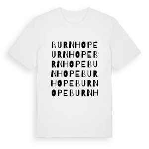 Burnhope ordlek t-shirt – ekologisk bomull t-shirt från Pinshirt