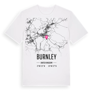 Burnley karta t-shirt – ekologisk bomull t-shirt från Pinshirt