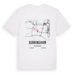 Burringham karta t-shirt – ekologisk bomull t-shirt från Pinshirt