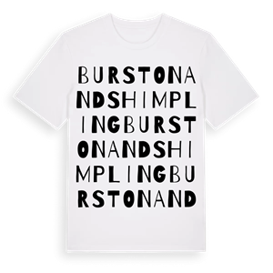 Burston and Shimpling ordlek t-shirt – ekologisk bomull t-shirt från Pinshirt