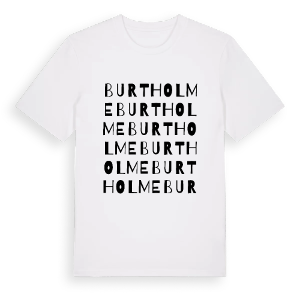 Burtholme ordlek t-shirt – ekologisk bomull t-shirt från Pinshirt