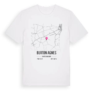 Burton Agnes karta t-shirt – ekologisk bomull t-shirt från Pinshirt