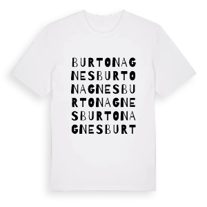 Burton Agnes ordlek t-shirt – ekologisk bomull t-shirt från Pinshirt