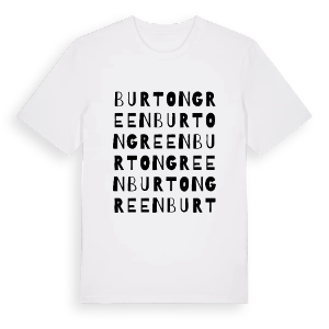Burton Green ordlek t-shirt – ekologisk bomull t-shirt från Pinshirt