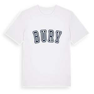 Bury college t-shirt – ekologisk bomull t-shirt från Pinshirt