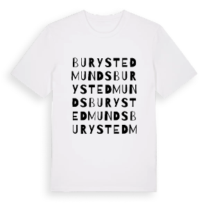 Bury St Edmunds ordlek t-shirt – ekologisk bomull t-shirt från Pinshirt