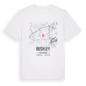 Bushley karta t-shirt – ekologisk bomull t-shirt från Pinshirt