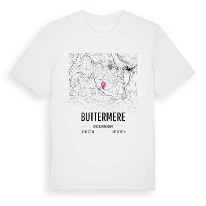 Buttermere karta t-shirt – ekologisk bomull t-shirt från Pinshirt