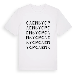 Caenby CP ordlek t-shirt – ekologisk bomull t-shirt från Pinshirt