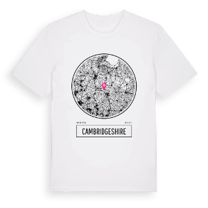 Cambridgeshire t-shirt – ekologisk bomull t-shirt från Pinshirt