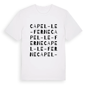 Capel-le-Ferne ordlek t-shirt – ekologisk bomull t-shirt från Pinshirt