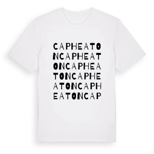 Capheaton ordlek t-shirt – ekologisk bomull t-shirt från Pinshirt