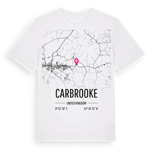Carbrooke karta t-shirt – ekologisk bomull t-shirt från Pinshirt