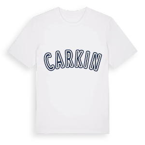 Carkin college t-shirt – ekologisk bomull t-shirt från Pinshirt