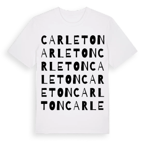 Carleton ordlek t-shirt – ekologisk bomull t-shirt från Pinshirt