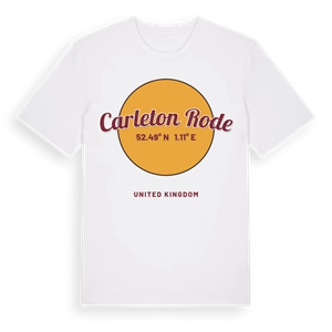 Carleton Rode cirkel t-shirt – ekologisk bomull t-shirt från Pinshirt