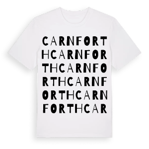 Carnforth ordlek t-shirt – ekologisk bomull t-shirt från Pinshirt