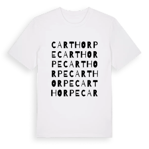 Carthorpe ordlek t-shirt – ekologisk bomull t-shirt från Pinshirt