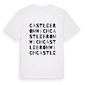 Castle Bromwich ordlek t-shirt – ekologisk bomull t-shirt från Pinshirt