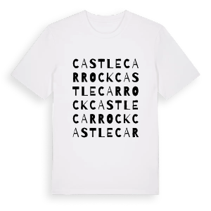 Castle Carrock ordlek t-shirt – ekologisk bomull t-shirt från Pinshirt