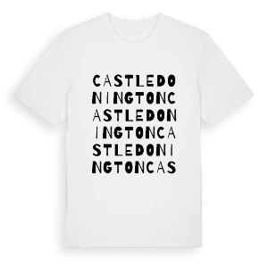Castle Donington ordlek t-shirt – ekologisk bomull t-shirt från Pinshirt