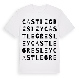 Castle Gresley ordlek t-shirt – ekologisk bomull t-shirt från Pinshirt