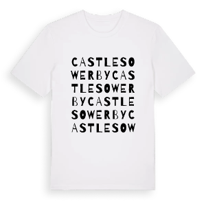 Castle Sowerby ordlek t-shirt – ekologisk bomull t-shirt från Pinshirt