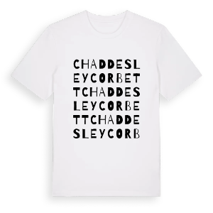 Chaddesley Corbett ordlek t-shirt – ekologisk bomull t-shirt från Pinshirt