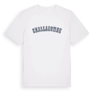 Challacombe college t-shirt – ekologisk bomull t-shirt från Pinshirt
