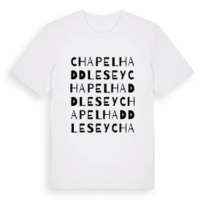 Chapel Haddlesey ordlek t-shirt – ekologisk bomull t-shirt från Pinshirt