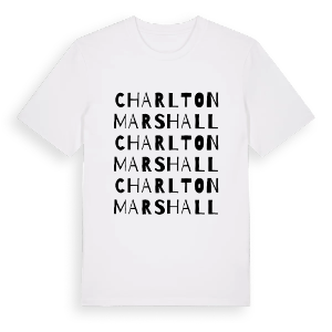 Charlton Marshall ordlek t-shirt – ekologisk bomull t-shirt från Pinshirt