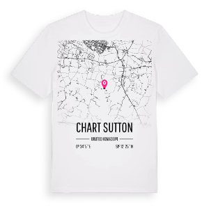 Chart Sutton karta t-shirt – ekologisk bomull t-shirt från Pinshirt