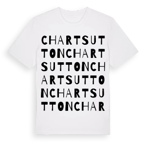 Chart Sutton ordlek t-shirt – ekologisk bomull t-shirt från Pinshirt