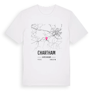 Chartham karta t-shirt – ekologisk bomull t-shirt från Pinshirt
