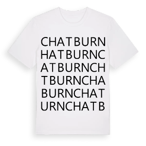 Chatburn ordlek t-shirt – ekologisk bomull t-shirt från Pinshirt