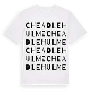 Cheadle Hulme ordlek t-shirt – ekologisk bomull t-shirt från Pinshirt