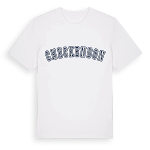 Checkendon college t-shirt – ekologisk bomull t-shirt från Pinshirt