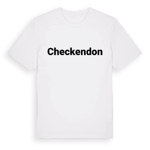 Checkendon fetstil t-shirt – ekologisk bomull t-shirt från Pinshirt