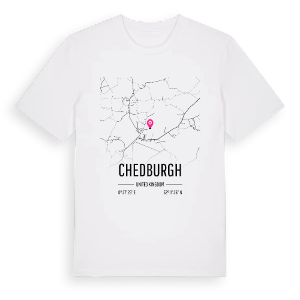 Chedburgh karta t-shirt – ekologisk bomull t-shirt från Pinshirt