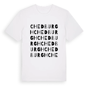 Chedburgh ordlek t-shirt – ekologisk bomull t-shirt från Pinshirt