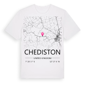 Chediston karta t-shirt – ekologisk bomull t-shirt från Pinshirt