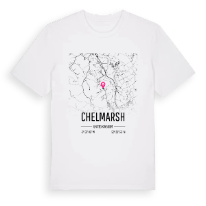Chelmarsh karta t-shirt – ekologisk bomull t-shirt från Pinshirt