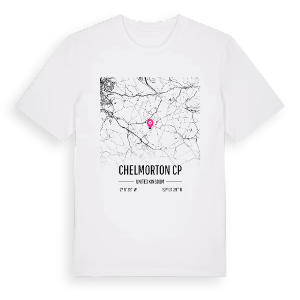 Chelmorton CP karta t-shirt – ekologisk bomull t-shirt från Pinshirt
